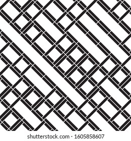 Seamless pattern with oblique black segments