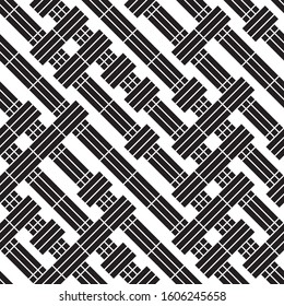 Seamless pattern with oblique black segments