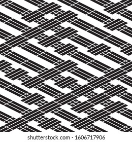 Seamless pattern with oblique black segments