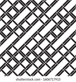 Seamless pattern with oblique black segments