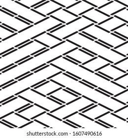 Seamless pattern with oblique black segments