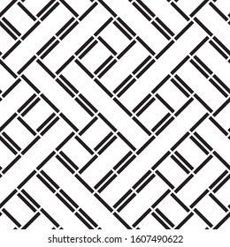 Seamless pattern with oblique black segments