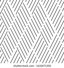 Seamless pattern with oblique black segments