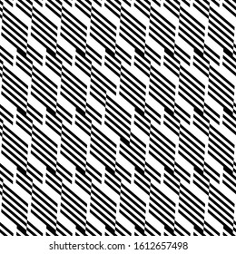 Seamless pattern with oblique black segments