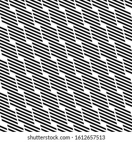 Seamless pattern with oblique black segments