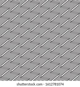 Seamless pattern with oblique black segments