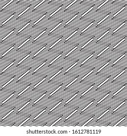 Seamless pattern with oblique black segments