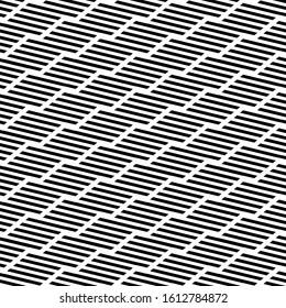 Seamless pattern with oblique black segments