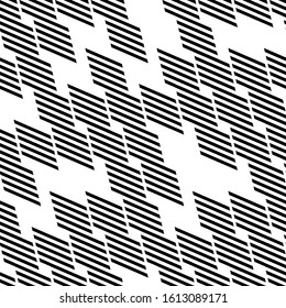 Seamless pattern with oblique black segments