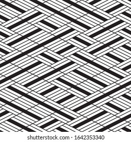 Seamless pattern with oblique black segments