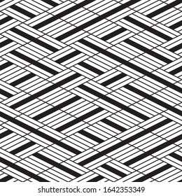 Seamless pattern with oblique black segments