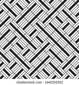 Seamless pattern with oblique black segments