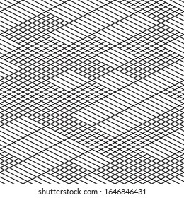 Seamless pattern with oblique black segments