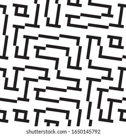 Seamless pattern with oblique black segments