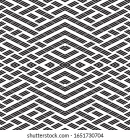 Seamless pattern with oblique black segments