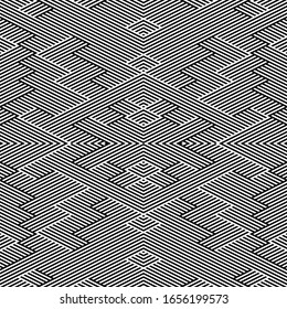 Seamless pattern with oblique black segments