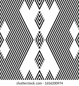 Seamless pattern with oblique black segments