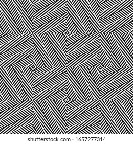 Seamless pattern with oblique black segments