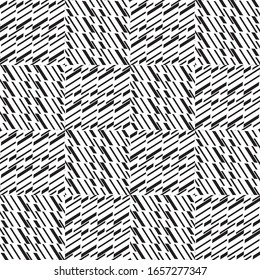 Seamless pattern with oblique black segments