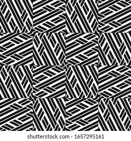 Seamless pattern with oblique black segments