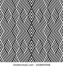 Seamless pattern with oblique black segments