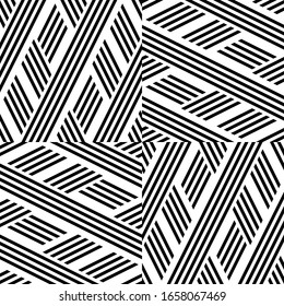 Seamless pattern with oblique black segments