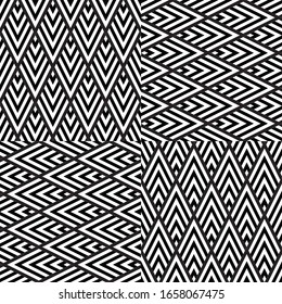 Seamless pattern with oblique black segments