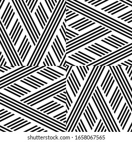 Seamless pattern with oblique black segments