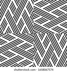 Seamless pattern with oblique black segments