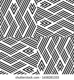 Seamless pattern with oblique black segments