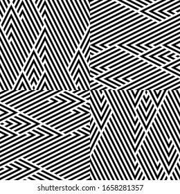 Seamless pattern with oblique black segments