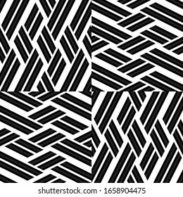 Seamless pattern with oblique black segments