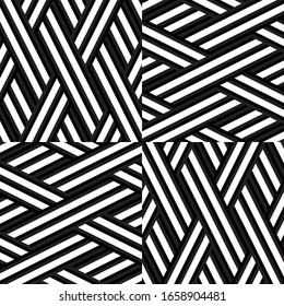 Seamless pattern with oblique black segments
