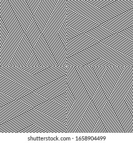 Seamless pattern with oblique black segments