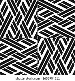 Seamless pattern with oblique black segments