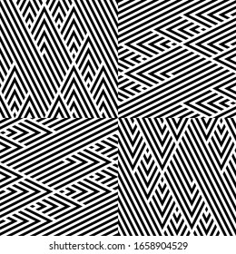 Seamless pattern with oblique black segments