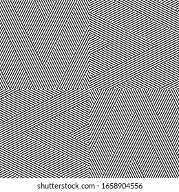 Seamless pattern with oblique black segments