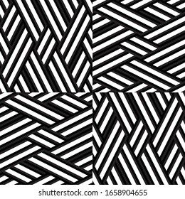 Seamless pattern with oblique black segments