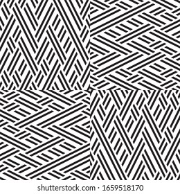 Seamless pattern with oblique black segments