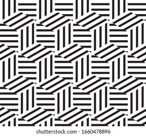 Seamless pattern with oblique black segments