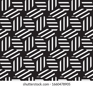 Seamless pattern with oblique black segments