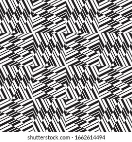 Seamless pattern with oblique black segments