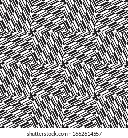 Seamless pattern with oblique black segments