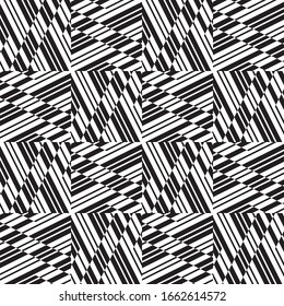 Seamless pattern with oblique black segments