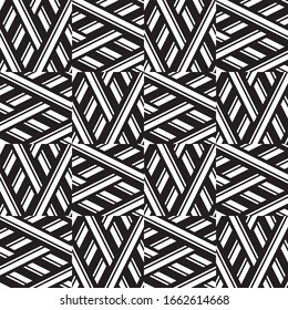 Seamless pattern with oblique black segments