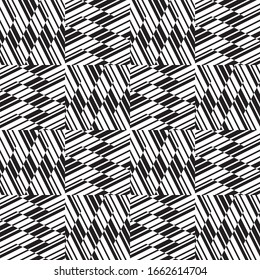 Seamless pattern with oblique black segments
