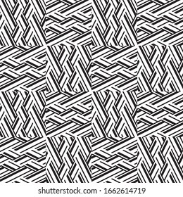 Seamless pattern with oblique black segments