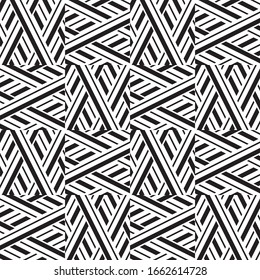Seamless pattern with oblique black segments