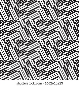 Seamless pattern with oblique black segments