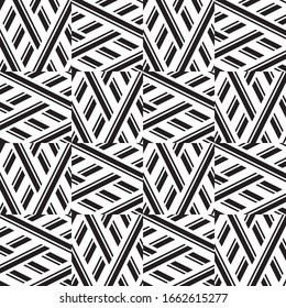 Seamless pattern with oblique black segments